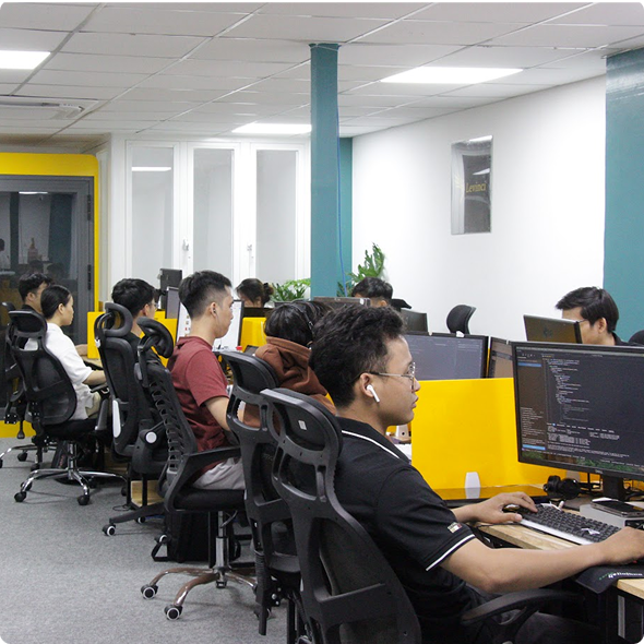 Tech office workspace